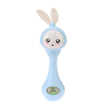 Musical Flashing Baby Rattles Teether Rattle Toy Hand Bells Cute Rabbit Hand Bells Newborn Infant Early Educational Toys 0-12M