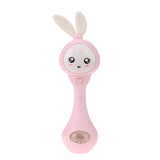 Musical Flashing Baby Rattles Teether Rattle Toy Hand Bells Cute Rabbit Hand Bells Newborn Infant Early Educational Toys 0-12M