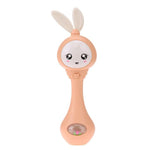 Musical Flashing Baby Rattles Teether Rattle Toy Hand Bells Cute Rabbit Hand Bells Newborn Infant Early Educational Toys 0-12M