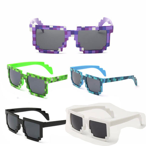 Fashion Sunglasses Action Game Toys With EVA Case Gifts For Children Minecrafter Square Glasses