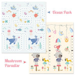 200*180*1cm Reversible Baby Play Mat Double-Sided Crawling Mat Foldable Waterproof Portable Soft Floor Toddlers Infants Carpet