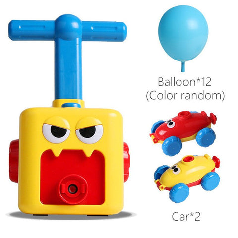 Children's inertia air balloon power car toy press power balloon car educational kindergarten teaching aids