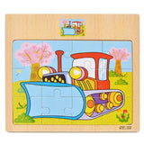 Graph Match Game Kid's Early Educational Montessori Toys Puzzle Card Cartoon Vehicle Learning Pocket Flash Card MG09